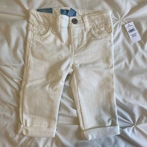 NWT Baby Gap Skinny Fit White Detailed Jeans